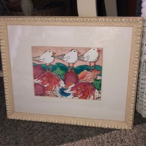 Signed seashore print